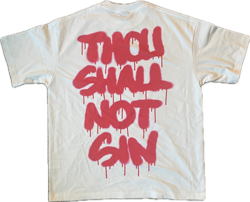 THE FIRST COMMANDMENT RED/WHITE SHORT SLEEVE T-SHIRT - My Store