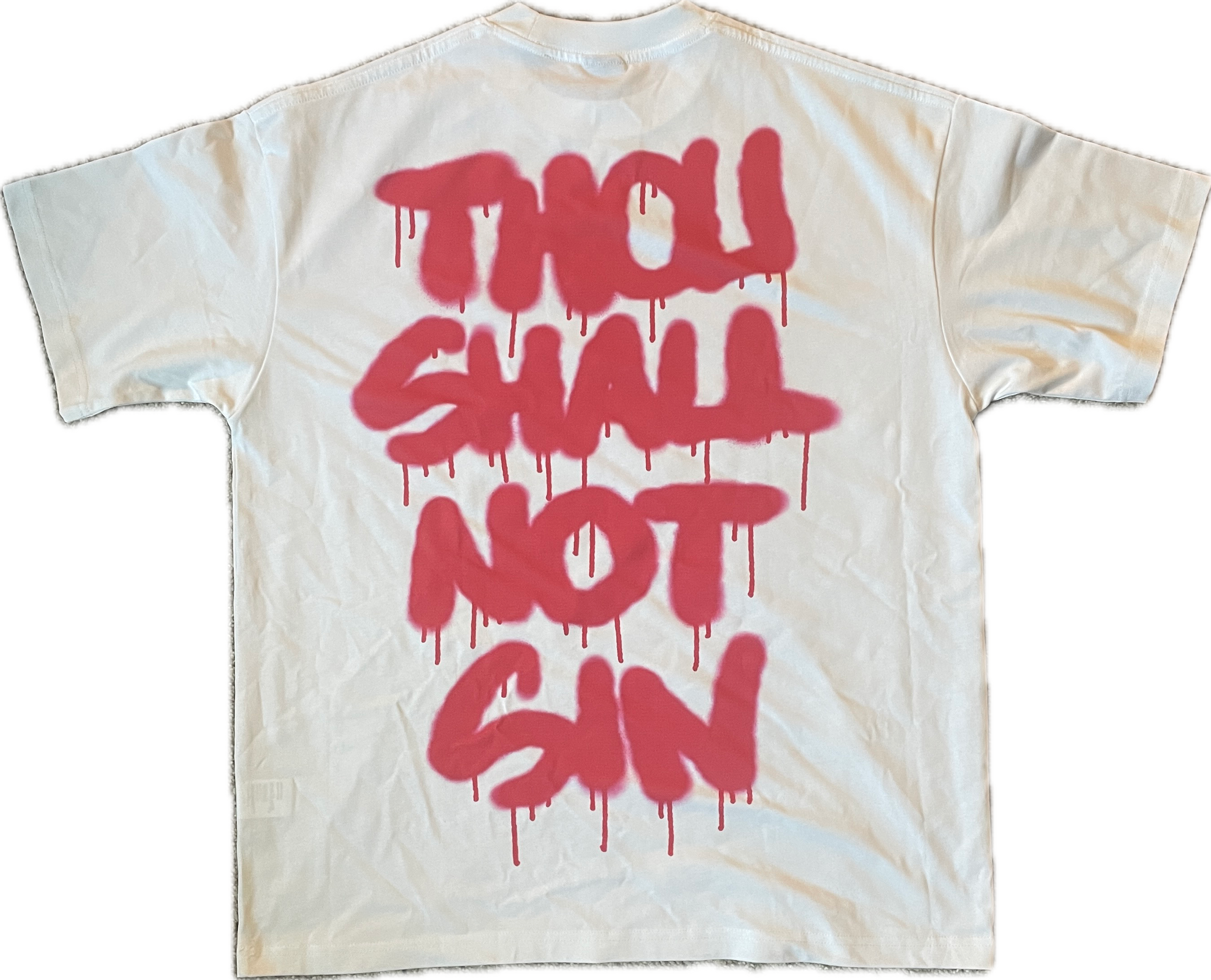 THE FIRST COMMANDMENT RED/WHITE SHORT SLEEVE T-SHIRT - My Store